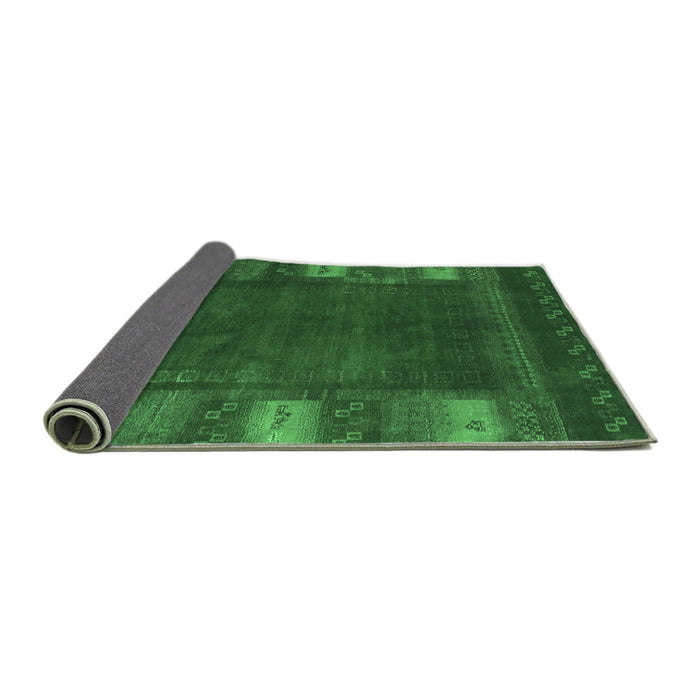 Sideview of Abstract Emerald Green Contemporary Rug, con2800emgrn