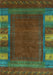 Machine Washable Abstract Turquoise Contemporary Area Rugs, wshcon2800turq