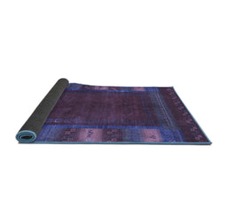Sideview of Abstract Blue Contemporary Rug, con2800blu