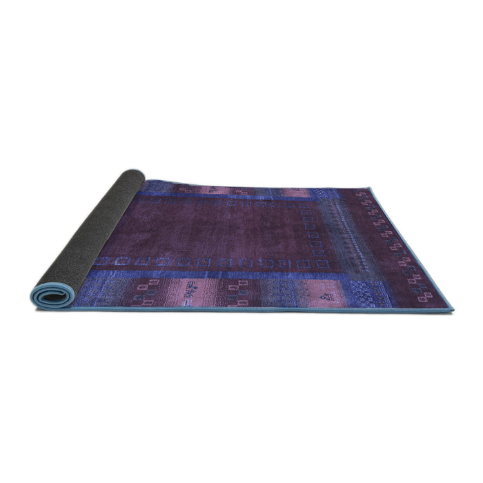 Sideview of Abstract Blue Contemporary Rug, con2800blu
