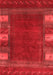 Abstract Red Contemporary Area Rugs