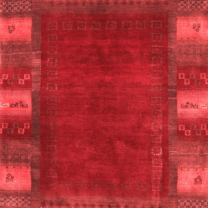 Abstract Red Contemporary Area Rugs