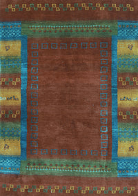 Abstract Light Blue Contemporary Rug, con2800lblu