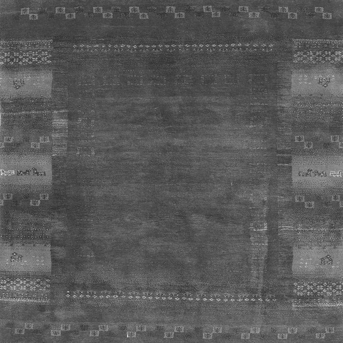 Round Machine Washable Abstract Gray Contemporary Rug, wshcon2800gry