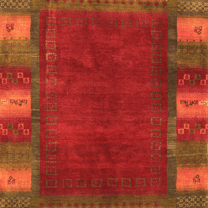 Abstract Orange Contemporary Rug, con2800org