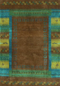 Abstract Turquoise Contemporary Rug, con2800turq