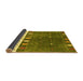 Sideview of Abstract Yellow Contemporary Rug, con2801yw