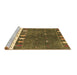 Sideview of Machine Washable Abstract Brown Contemporary Rug, wshcon2801brn