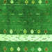 Serging Thickness of Abstract Green Contemporary Rug, con2801grn