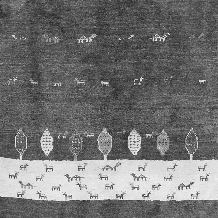 Abstract Gray Contemporary Rug, con2801gry