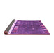 Sideview of Abstract Purple Contemporary Rug, con2801pur