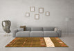 Machine Washable Abstract Orange Contemporary Area Rugs in a Living Room, wshcon2801org