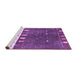 Sideview of Machine Washable Abstract Purple Contemporary Area Rugs, wshcon2801pur