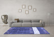 Machine Washable Abstract Blue Contemporary Rug in a Living Room, wshcon2801blu