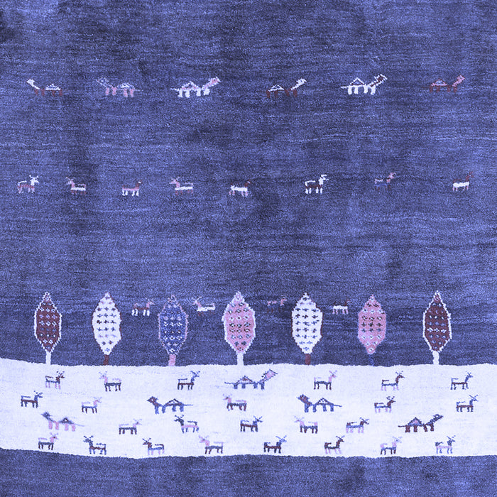 Abstract Blue Contemporary Rug, con2801blu