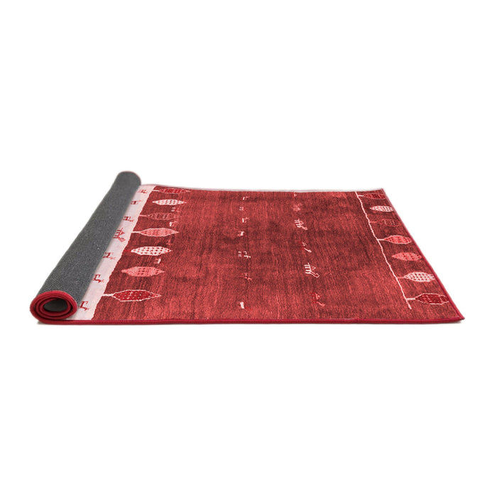 Abstract Red Contemporary Area Rugs
