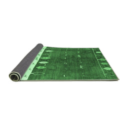Sideview of Abstract Emerald Green Contemporary Rug, con2801emgrn