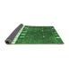 Sideview of Abstract Emerald Green Contemporary Rug, con2801emgrn