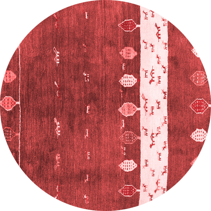 Machine Washable Abstract Red Contemporary Rug, wshcon2801red