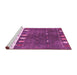 Sideview of Machine Washable Abstract Pink Contemporary Rug, wshcon2801pnk