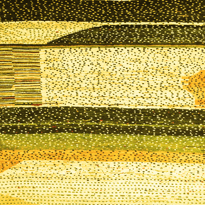 Abstract Yellow Contemporary Rug, con2802yw