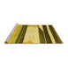 Sideview of Machine Washable Abstract Yellow Contemporary Rug, wshcon2802yw