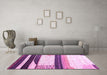 Machine Washable Abstract Pink Contemporary Rug in a Living Room, wshcon2802pnk