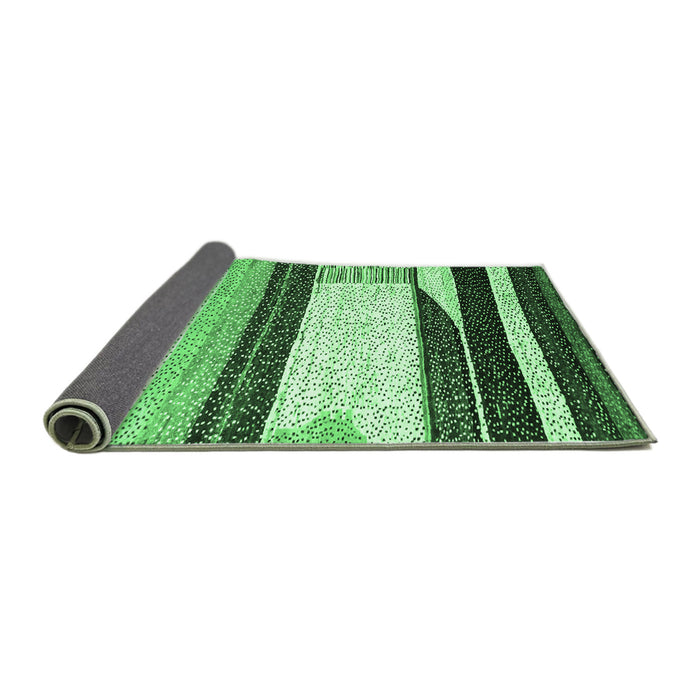 Sideview of Abstract Emerald Green Contemporary Rug, con2802emgrn