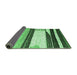 Sideview of Abstract Emerald Green Contemporary Rug, con2802emgrn