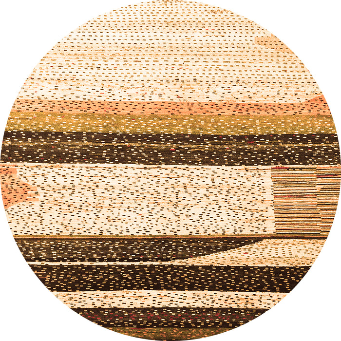 Square Abstract Orange Contemporary Rug, con2802org