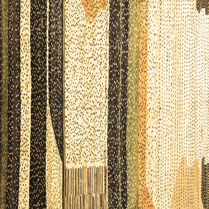 Square Machine Washable Abstract Brown Contemporary Rug, wshcon2802brn