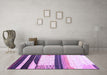 Machine Washable Abstract Purple Contemporary Area Rugs in a Living Room, wshcon2802pur