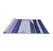 Sideview of Machine Washable Abstract Blue Contemporary Rug, wshcon2802blu