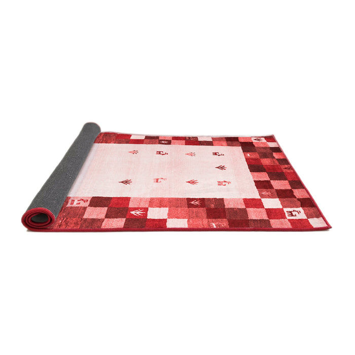 Abstract Red Contemporary Area Rugs