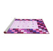 Sideview of Machine Washable Abstract Purple Contemporary Area Rugs, wshcon2803pur