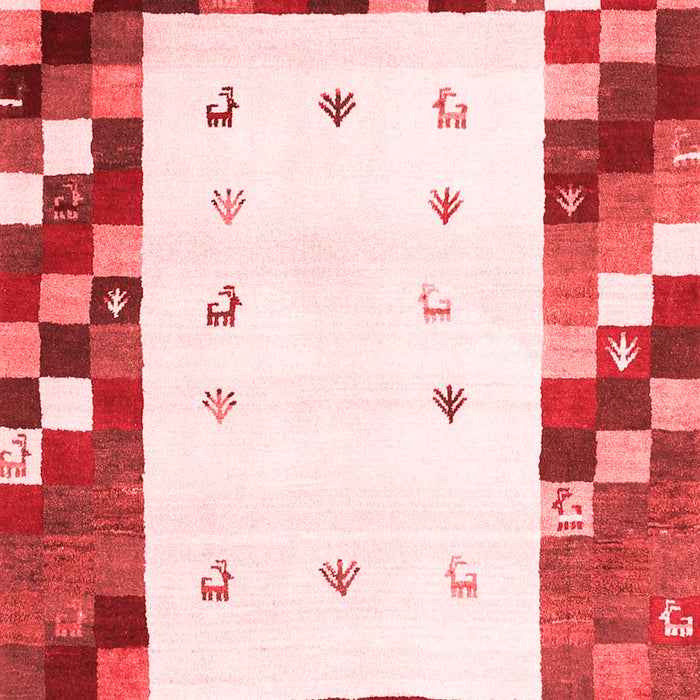 Abstract Red Contemporary Area Rugs