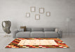 Machine Washable Abstract Orange Contemporary Area Rugs in a Living Room, wshcon2803org