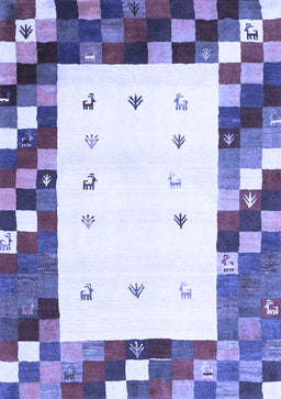 Abstract Blue Contemporary Rug, con2803blu