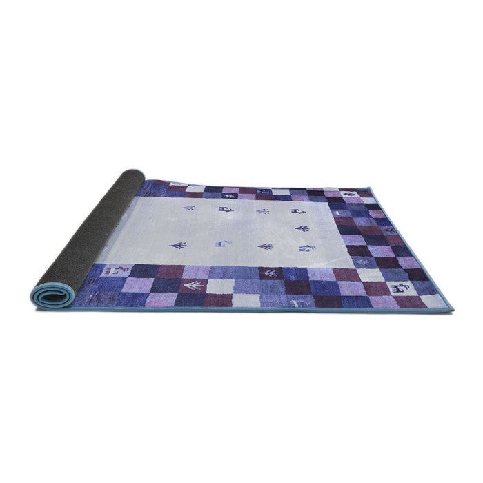 Sideview of Abstract Blue Contemporary Rug, con2803blu