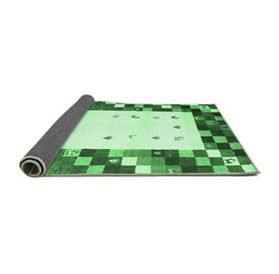 Sideview of Abstract Emerald Green Contemporary Rug, con2803emgrn