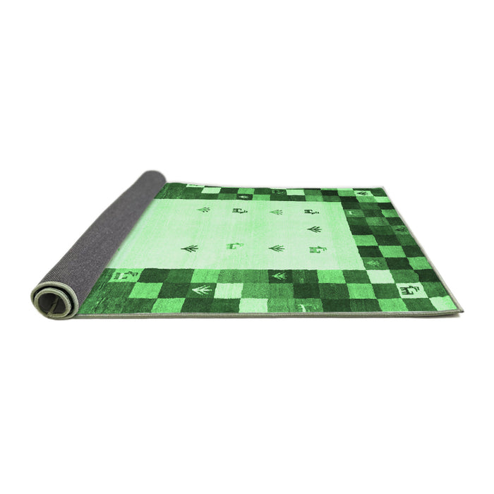 Sideview of Abstract Emerald Green Contemporary Rug, con2803emgrn