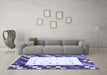 Machine Washable Abstract Blue Contemporary Rug in a Living Room, wshcon2803blu