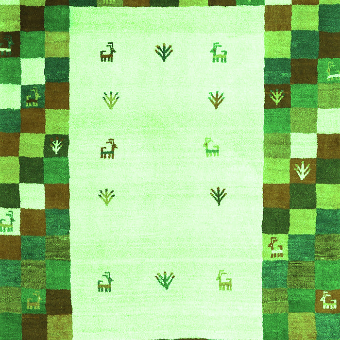 Abstract Green Contemporary Rug, con2803grn