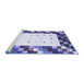 Sideview of Machine Washable Abstract Blue Contemporary Rug, wshcon2803blu