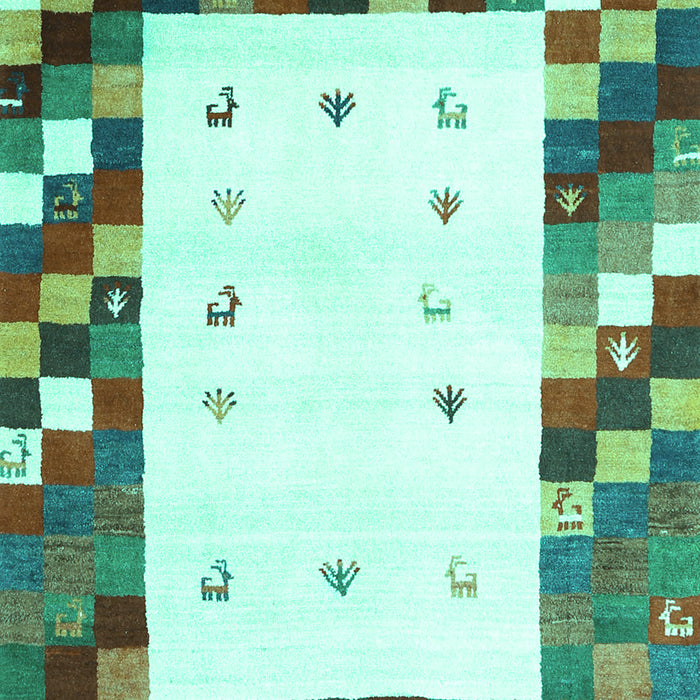 Abstract Turquoise Contemporary Rug, con2803turq