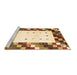 Sideview of Machine Washable Abstract Brown Contemporary Rug, wshcon2803brn