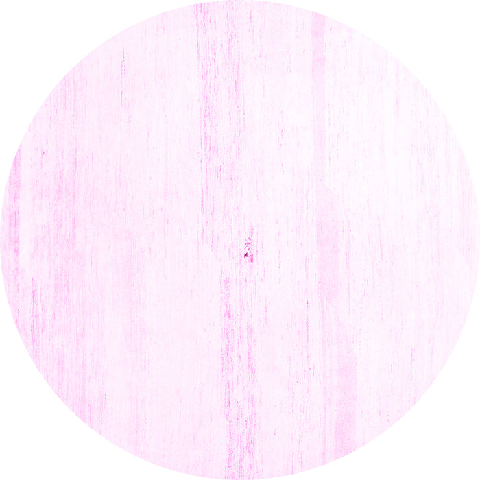 Round Solid Pink Modern Rug, con2804pnk