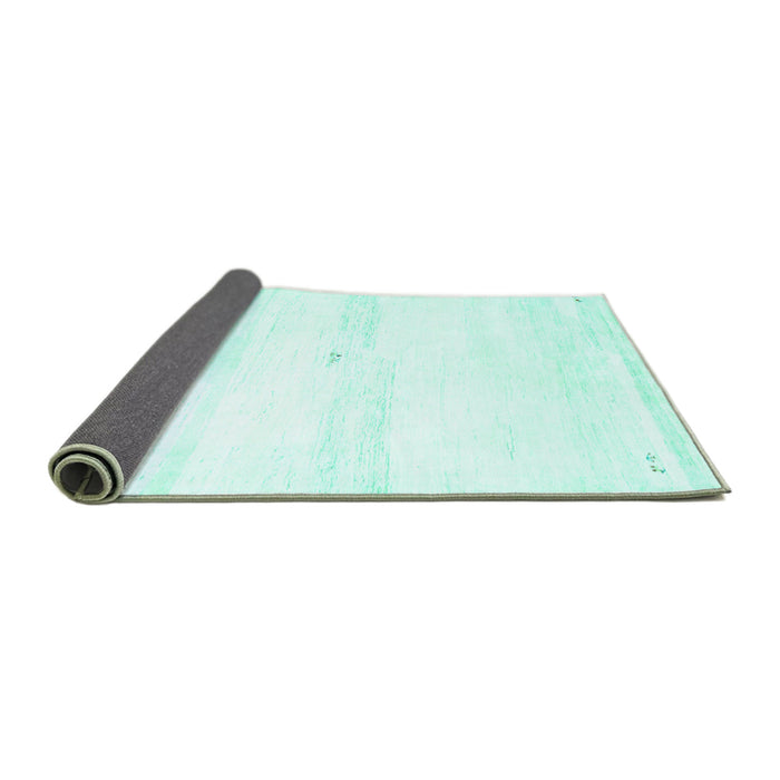 Sideview of Solid Turquoise Modern Rug, con2804turq