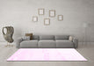 Machine Washable Solid Pink Modern Rug in a Living Room, wshcon2804pnk