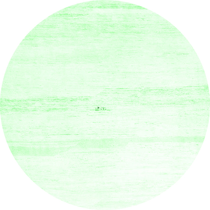 Round Solid Emerald Green Modern Rug, con2804emgrn